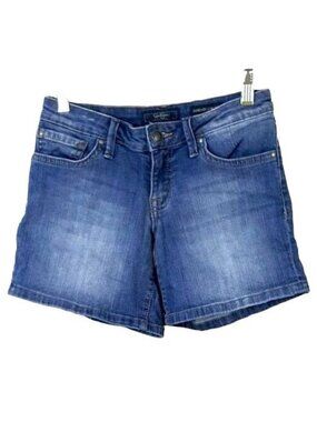 Jessica Simpson Women Forever Low Rise Denim Shorts Blue Size 25 Pockets Denim